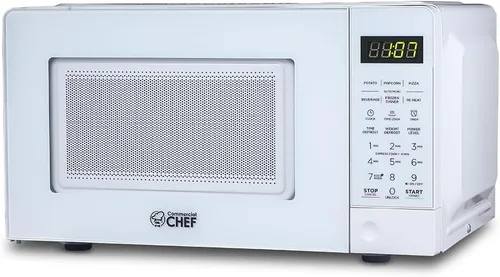 Vista 16 de Microondas Commercial CHEF de 0.7 pies cúbicos con 10 niveles de potencia, microondas de 700 W con pantalla digital, con cerradura de seguridad
