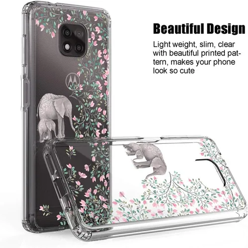 Vista 3 de Funda transparente para Motorola Moto G Power (2021) [No para Moto G Power 2020] [Elephant]