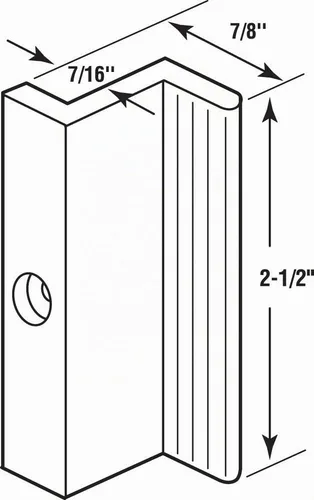 Vista 2 de Prime-Line M 6220 - Manija para puerta de ducha, 2-1/2 pulgadas, acrílico transparente, paquete de 2