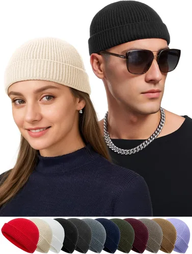Vista 7 de vidsel Gorro de lana fina de pescador para hombres y mujeres, gorra de moda