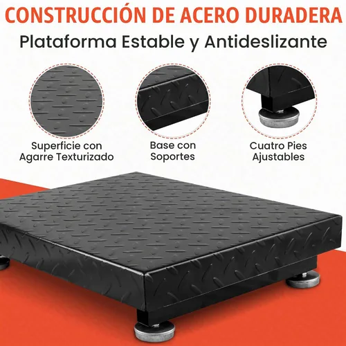 Vista 7 de Houseables Báscula industrial, báscula de plataforma, 600 libras, grande, máquina de peso para equipaje, envío, paquetes, piso, comercial