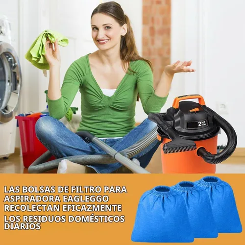 Vista 7 de 3 piezas de bolsa de filtro de tela para Armor All AA256 AA255 2.5 galones Shop VAC Microlined