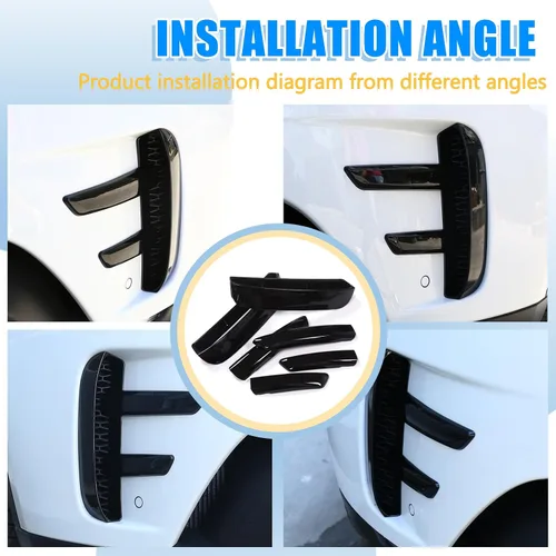 Vista 7 de Cubierta de ventilación de rejilla de parachoques delantero compatible con Land Rover Discovery 5 L462 2017-2023, accesorios decorativos de entrada