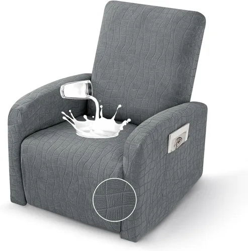 Vista 21 de MAXIJIN Fundas impermeables para sillas reclinables pequeñas de 3 piezas, fundas reclinables que se mantienen en su lugar, fundas reclinables Lazy