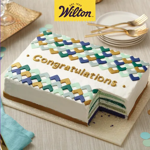 Vista 6 de Wilton Easy Layers - Bandeja rectangular para tartas, juego de 2 bandejas para hornear, acero