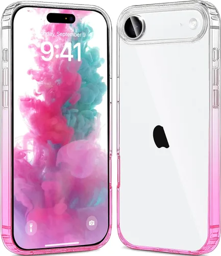 Vista 11 de JJGoo - Funda compatible con iPhone 17 Pro, funda transparente a prueba de golpes, funda protectora delgada con parte trasera de policarbonato duro