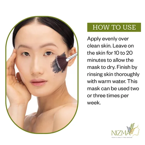 Vista 6 de Mascarilla de carbón desintoxicante con triple arcilla y lecitina orgánica, limpieza profunda, refinación de poros, mascarilla hidratante - Aroma