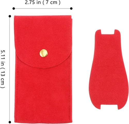 Vista 2 de Bolsa de reloj para viajes, fundas portátiles de viaje para relojes, almacenamiento de bolsas de reloj individuales, soporte de franela para reloj