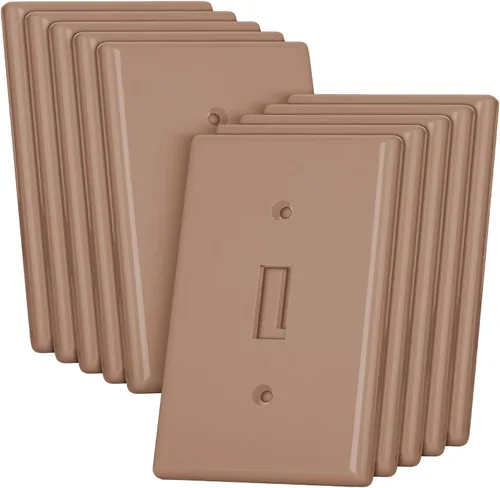 Vista 9 de Cubiertas para interruptores de luz azul Bates - Paquete de 2, cubierta de placa de salida, cubiertas de interruptor con luz azul