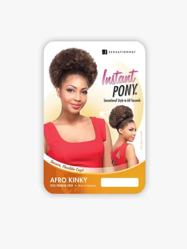 Vista 5 de Sensationnel Cola de caballo de pelo sintético Instant Pony Afro Kinky (1)