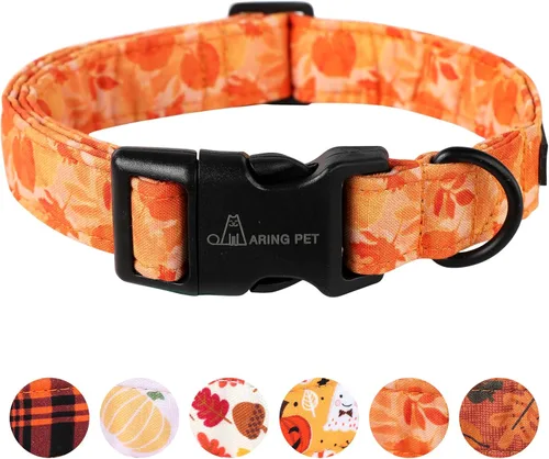 Vista 13 de Aring Pet Collar de algodón, ligero y ajustable, con hebilla de liberación rápida para perros pequeños, medianos y grandes, para cachorros, rosa