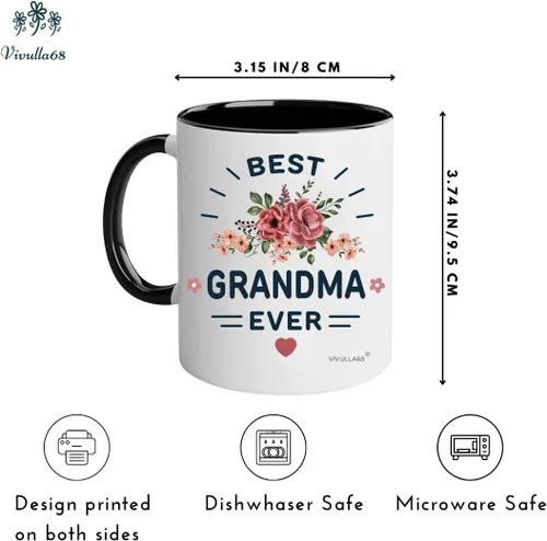 Vista 5 de Juego de tazas de café para los mejores abuelos, regalo de tazas para abuelos, ideas de regalos de nietos, nietos, anuncio de nuevo abuelo, Navidad