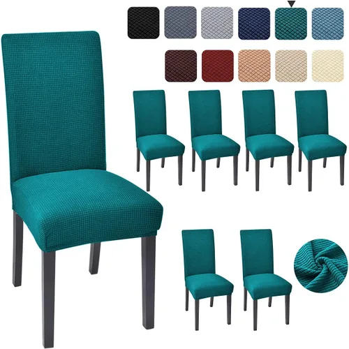 Vista 43 de Juego de 4 fundas para sillas de comedor y cocina, fundas para sillas de comedor, color negro