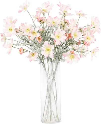 Vista 9 de 2 piezas de plantas de flores artificiales Coreopsis, arreglos de flores de seda, ramos de boda, decoraciones, centros de mesa florales de plástico