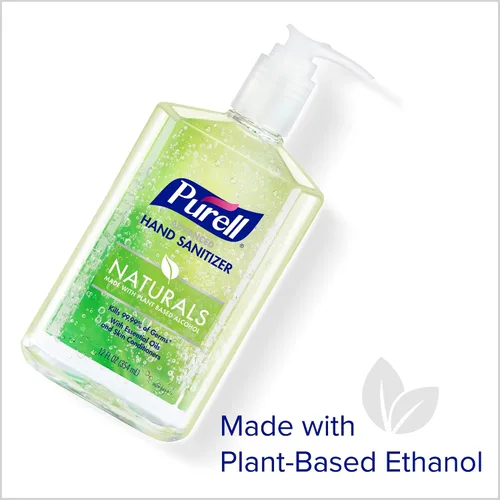 Vista 7 de Purell NATURALS Gel desinfectante de manos avanzado, con acondicionadores para la piel y aceites esenciales, botella de bomba de encimera de 12