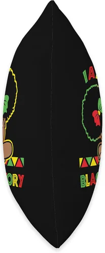 Vista 2 de I am Black History Little Girl Afro Love African I am Black History Cute Little Girl Afro African American - Almohada de 16 x 16 pulgadas, multicolor