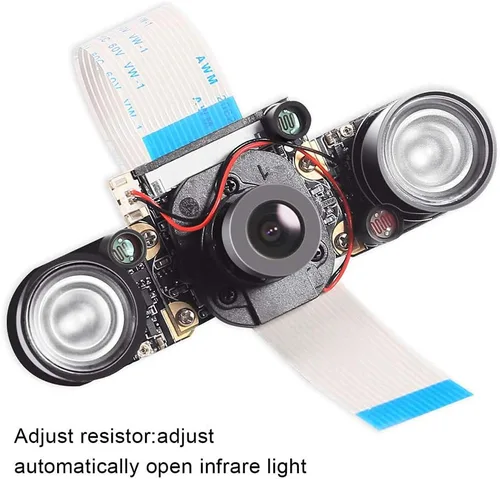 Vista 3 de DORHEA Raspberry Pi 4 Módulo de cámara Sensor de corte IR automático Visión diurna/nocturna Video Webcam HD 5MP 1080P OV5647 Enfoque ajustable