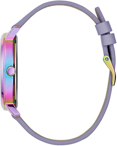 Vista 7 de GUESS US - Reloj analógico con corte floral iridiscente para mujer