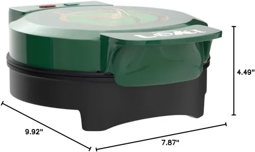 Vista 8 de Uncanny Brands Marvel Loki Waffle Maker - Casco de Loki en tus gofres - Plancha para gofres