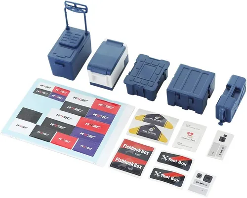 Vista 7 de Juego de mini herramientas de plástico a control remoto de 5 pies/caja de pesca/cofre médico/refrigerador/tanque de combustible/funda