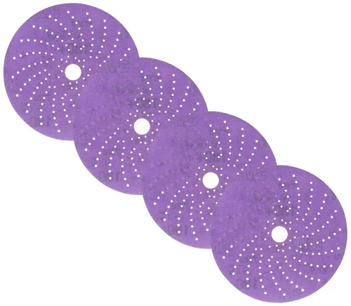 Vista 36 de 3M Cubitron II Hookit 31370 - Disco abrasivo de lijado limpio, 6 pulgadas, grado 40+, paquete de 50 discos, alto rendimiento, larga duración