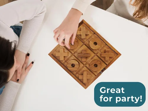 Vista 7 de BSIRI Juegos de mesa extra grandes de Tic Tac Toe, ideales para juegos infantiles, juegos familiares y noches de juegos para adultos, decoración