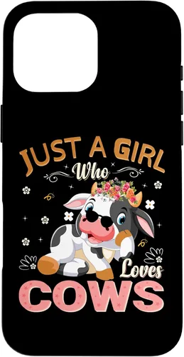 Vista 19 de Just A Girl Who Loves Cows Case for iPhone 16