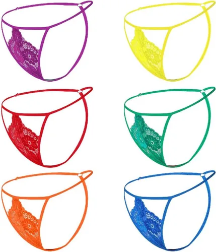 Vista 4 de Besame Tanga G-String - Ropa interior para mujer, paquete de 5 Lqbtq+