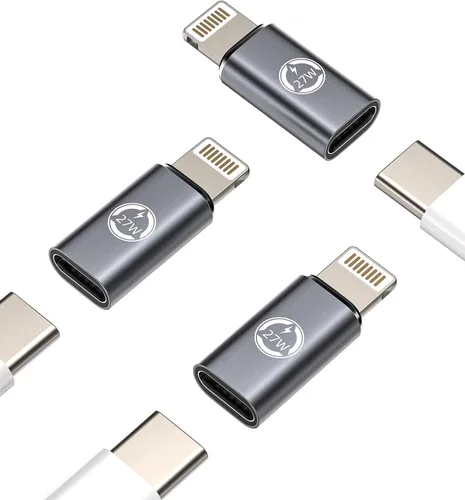 Vista 13 de Paquete de 3 adaptadores Lightning hembra a USB-C macho, tipo de carga para iPhone 11, iPad Pro, Samsung Galaxy S20, Note 10, LG V50, HTC U12, Nexus
