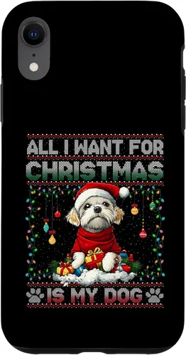 Vista 25 de Maltese Christmas Tree Lights Decorations Dog Lover Xmas Case for iPhone 16