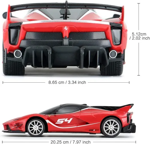 Vista 3 de RASTAR Ferrari Coche De Juguete 1/24 Ferrari FXX K EVO Coche De Control Remoto Para Niños Adultos - Rojo