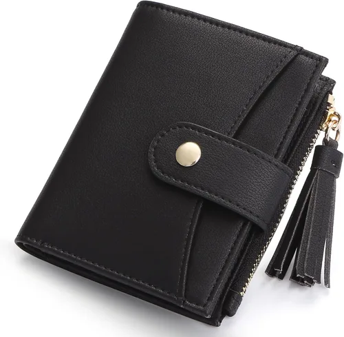 Vista 16 de yiijay Billetera pequeña para mujer, con bloqueo RFID, plegable, delgada, de cuero, para tarjetas de crédito, billetera pequeña con bolsillo