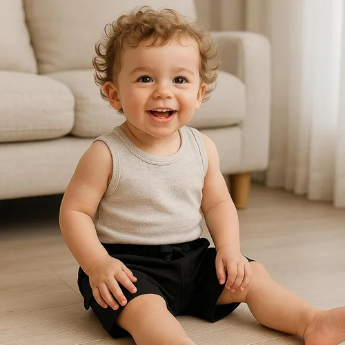 Vista 3 de SOBOWO Pantalones cortos deportivos de verano para bebés niños y niñas, paquete de 3 unidades, pantalones deportivos de algodón sólido, pantalones