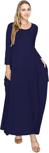Vista 4 de Vestido largo bohemio de manga larga para mujer, talla S-5X