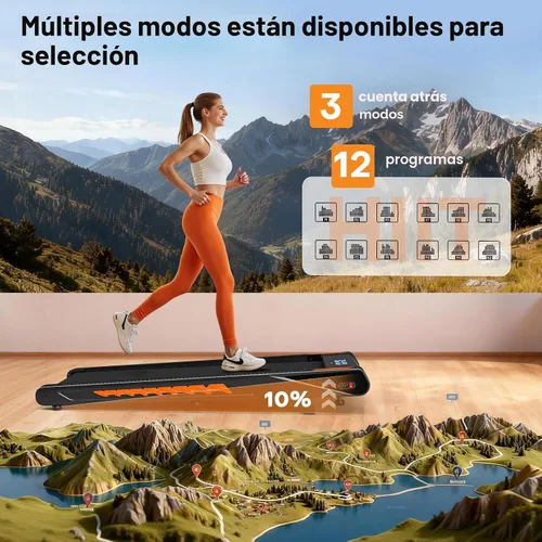 Vista 5 de Walking Pad Treadmill with Speaker, 4-in-1 6.2MPH Treadmills for Home with App Compatible, Walking Pad with 10% Incline, LED Display, 2.75HP