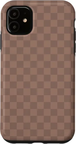 Vista 8 de Chic Brown Checkered Checkerboard Pattern Trendy Case for iPhone 16