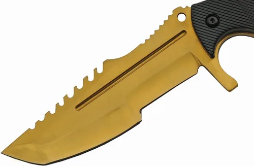 Vista 3 de SZCO Full Tang - Cuchillo de caza de 8.5 pulgadas, cuchillo de campamento con mango ABS, hoja y funda de acero inoxidable, cuchillo de bolsillo