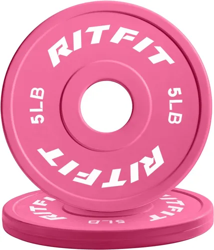 Vista 13 de RitFit Fractional Weight Plates, Rubber Coated Color Coded for Home Gym Rubber Coated with ±10g Accuracy, Color Coded for Quick ID, Progressive
