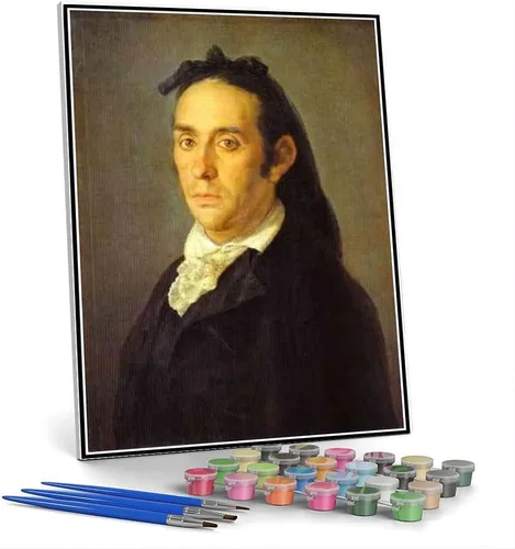 Vista 2 de Pintura por números para kits de adultos Retrato de Ferdinand guillemardet Pintura por Francisco Goya Kit de pintura por números sobre lienzo
