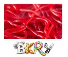 Vista 2 de BKRY BKRY Strawberry Tanglez 1 lb - 10 lbs Strawberry Flavored Licorice Laces Soft Chewy Fruity Candy Strings for Snacking Candy Buffets Party