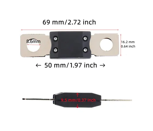 Vista 2 de Mega Fusible 30A ANM, 30A AMG 32V, Fusible atornillado de alta corriente (4 piezas) para automóviles, camiones, vehículos y caravanas