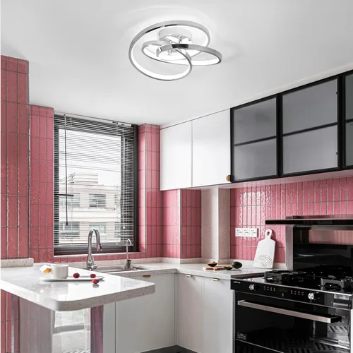 Vista 8 de Lámparas de Techo LED, 36W Lámpara de Techo LED Moderna de Montaje al Ras, Blanco Frío 6000K Luces de Techo Cercanas al Techo para Pasillo