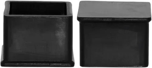 Vista 13 de Flyshop Tapones de PVC para patas de silla de patio, protectores de suelo cuadrados negros 10 unidades, 1 pulgada x 1 pulgada, 0.984 x 0.984 in
