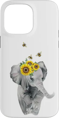 Vista 21 de Elephant Bumble bee - Sunflower Animal Lover Honey Bees Case for iPhone 17