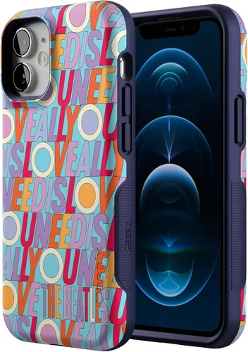 Vista 2 de Casely Funda para iPhone 12 Mini Todo lo que necesitas es amor Beatles Compatible con MagSafe Diseño protector audaz