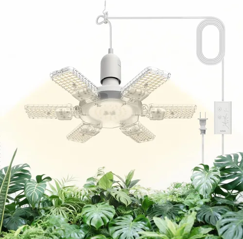 Vista 10 de SANSI Luces de cultivo para plantas de interior, 99 LED lámpara de cultivo de plantas con temporizador, 30 W, 2000 lúmenes, 4000 K, luz de planta