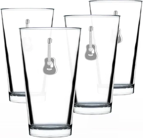 Vista 5 de Vaso de guitarra personalizado para cerveza, regalos divertidos para músicos y accesorios musicales para mujeres y hombres, vasos de 16 onzas