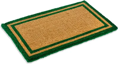 Vista 9 de Border Coco Coir, tapetes resistentes, colores negro y verde, Negro