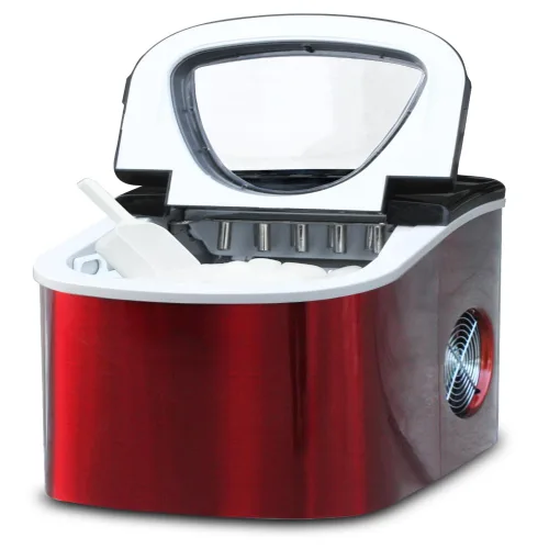 Vista 3 de FRIGIDAIRE RIC117-SSRED - Máquina de hielo de acero inoxidable mediana color rojo S/S