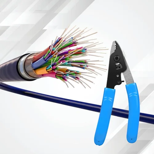 Vista 7 de VCFS-3 Pelacables de fibra óptica de 3 orificios de puerto Herramienta de pelado de fibra óptica con mango de 6 pulgadas - Llave hexagonal